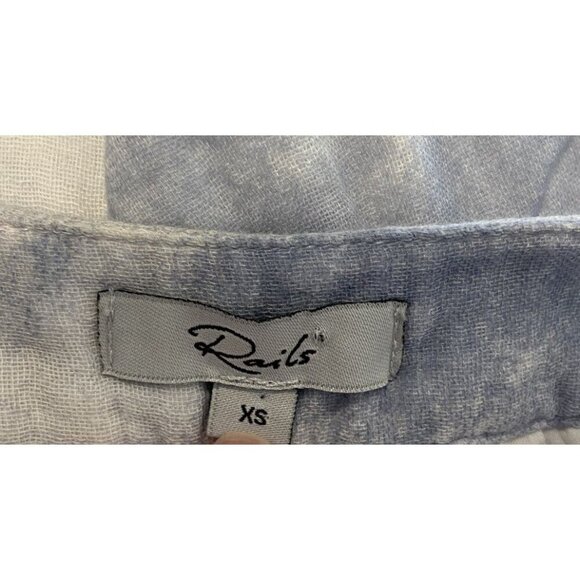 Rails Amaya Gauze Midi Dress Blue White Tie Dye Size Extra Small XS - Picture 4 of 5